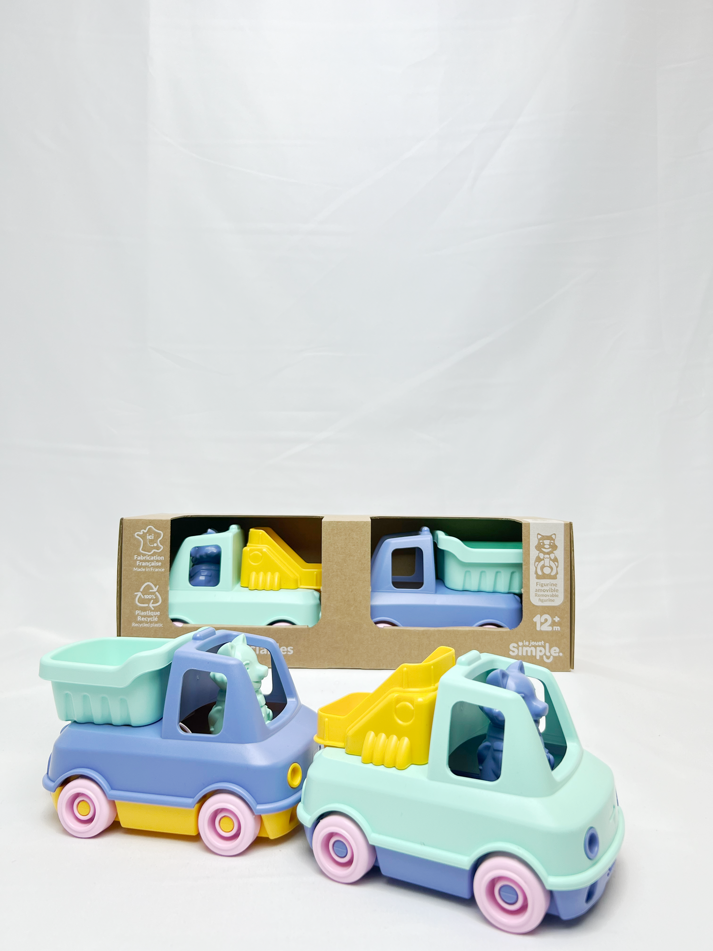 Duo Set: Fire Truck and Dump Truck