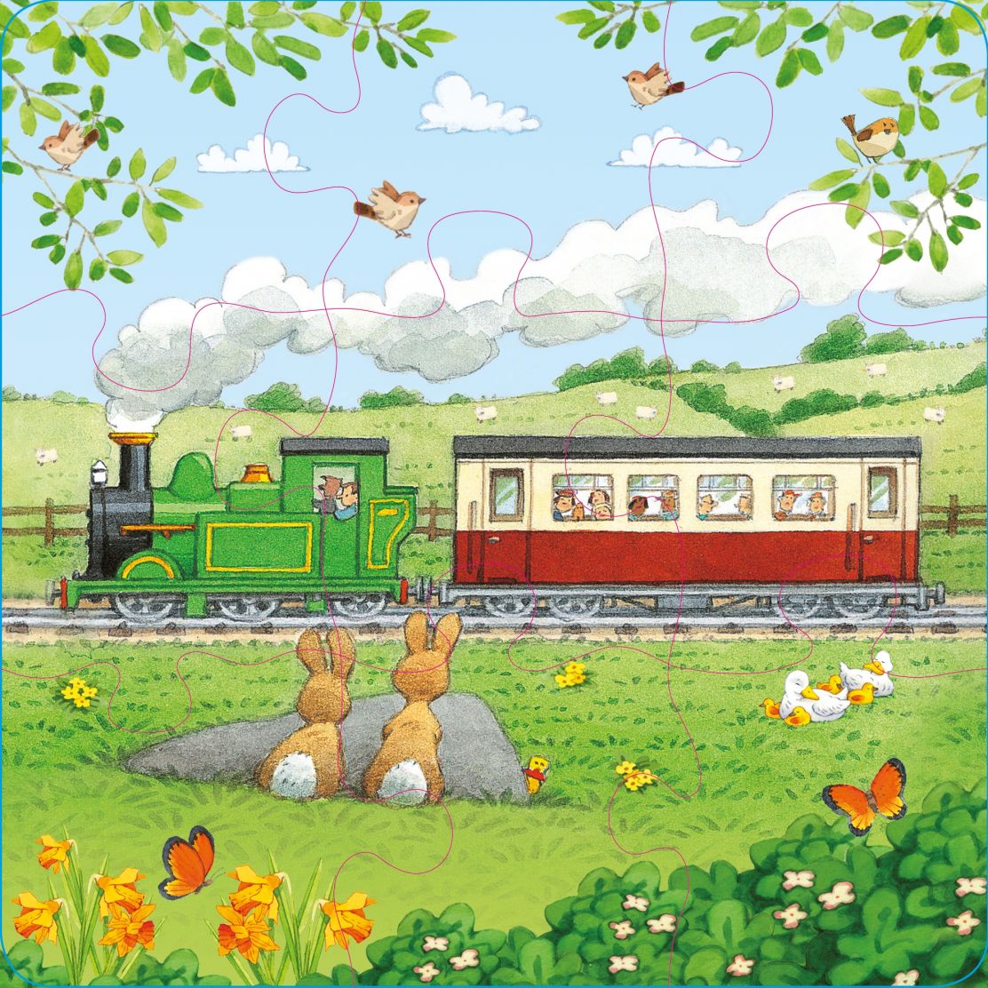 Poppy and Sam's Book and 3 Jigsaws: Trains
