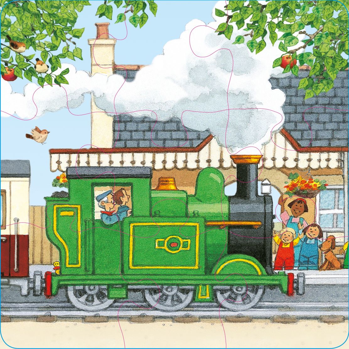 Poppy and Sam's Book and 3 Jigsaws: Trains