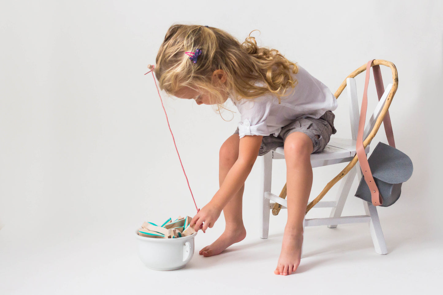 Wooden fishing set, in a bag, 3-5 years