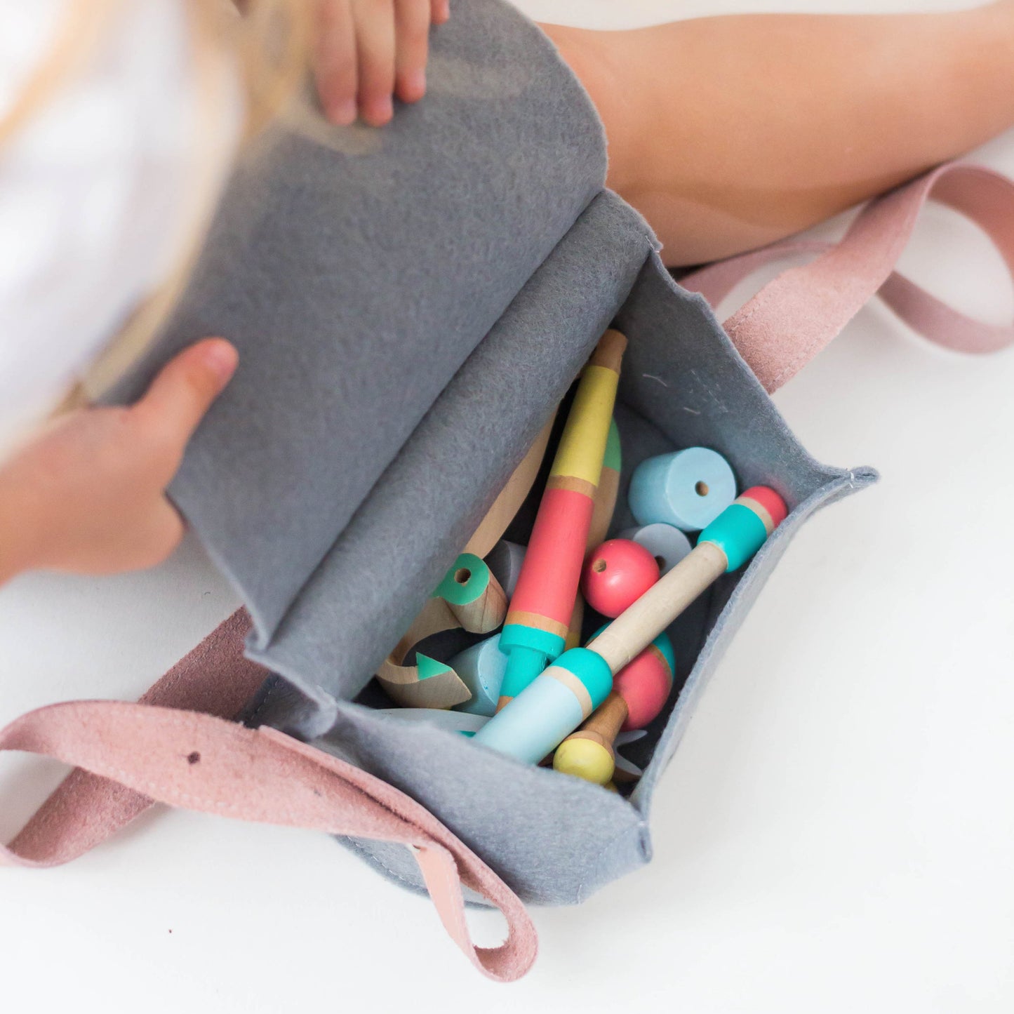 Wooden fishing set, in a bag, 3-5 years
