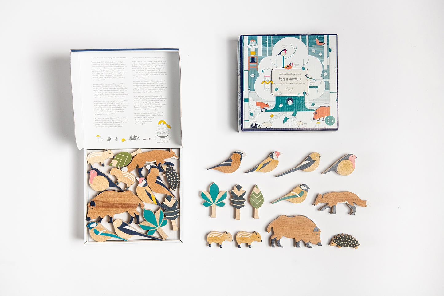 Wooden toy, forest animals, 3-8 years