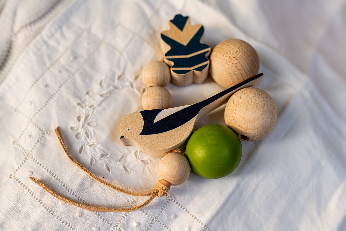 Wooden teething toy for babies, 6 months +