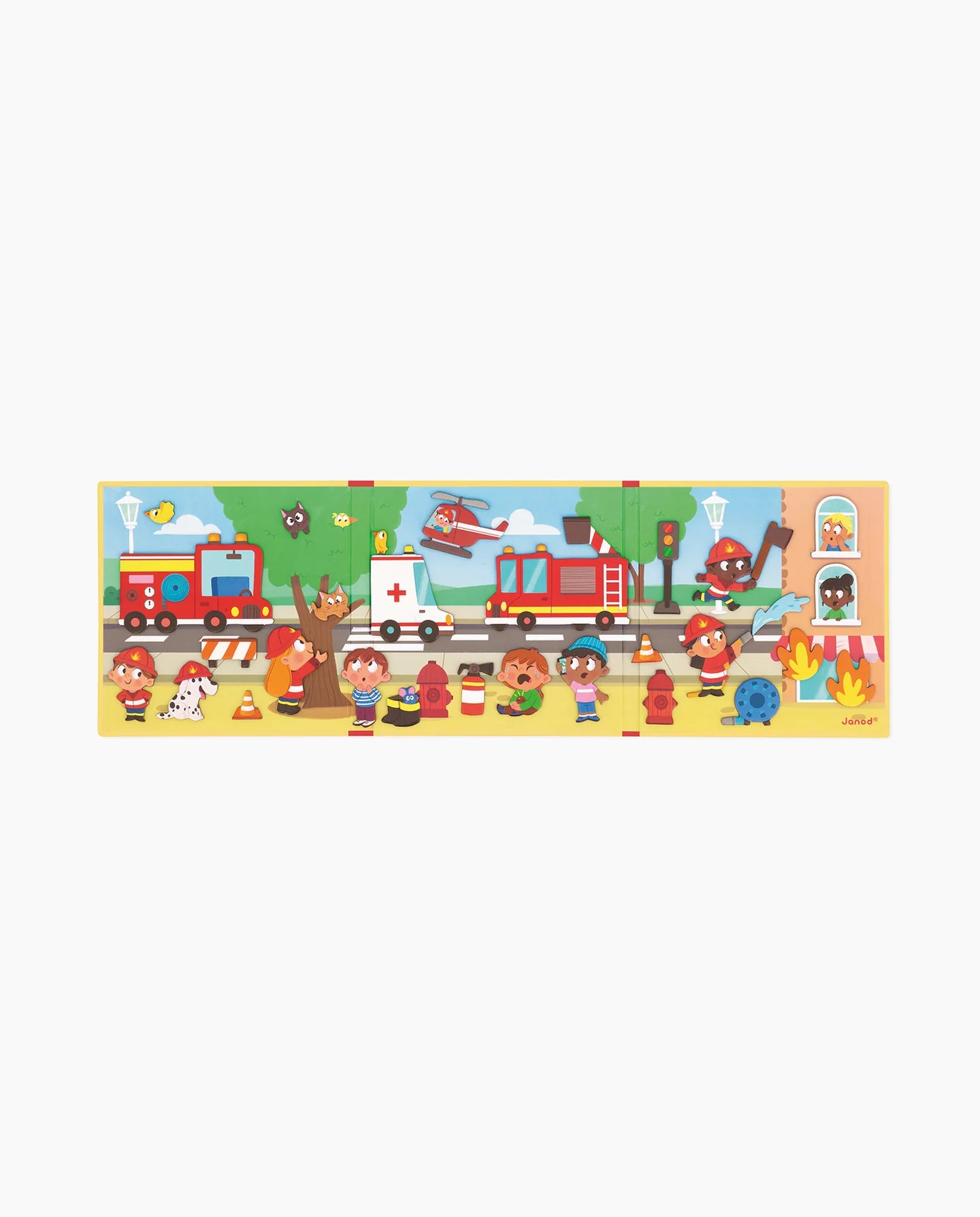 Joc cu piese magnetice- Pompieri