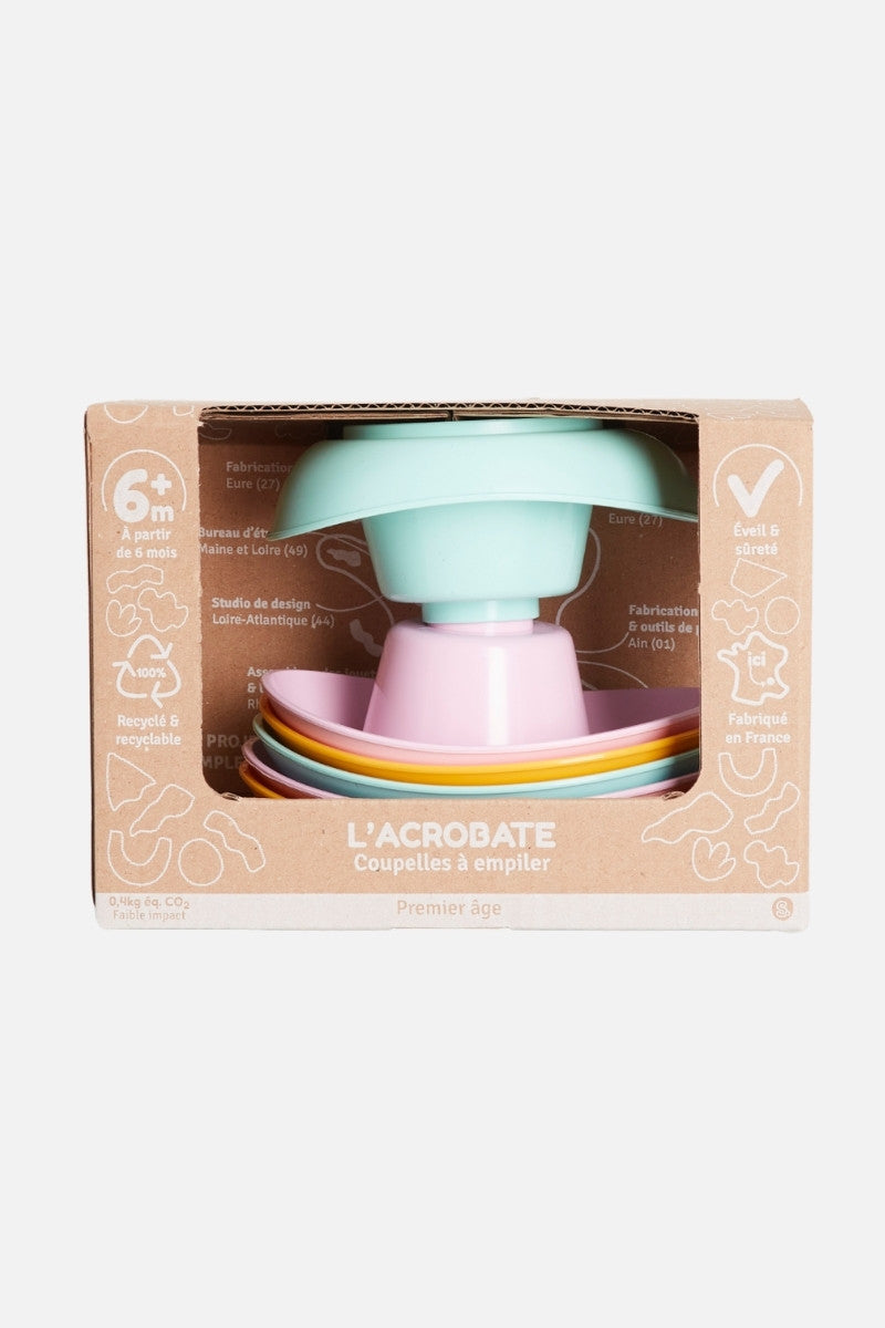 Multicolored stacking cups