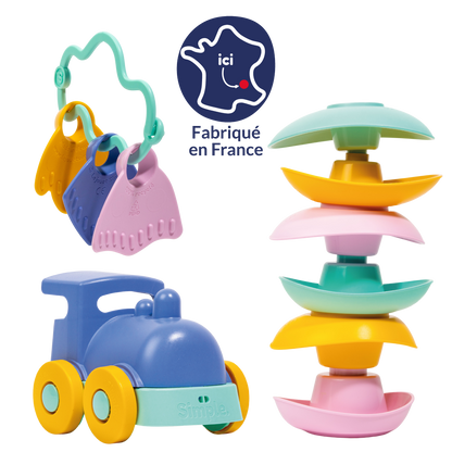 Set jucarii invatare timpurie- Zornaitoare/Cupe/Tren