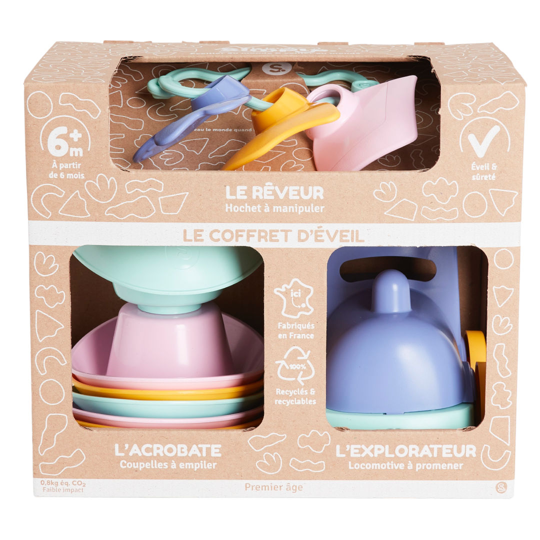 Set jucarii invatare timpurie- Zornaitoare/Cupe/Tren