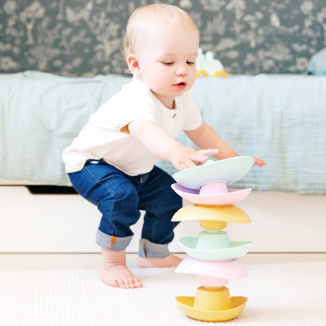 Multicolored stacking cups